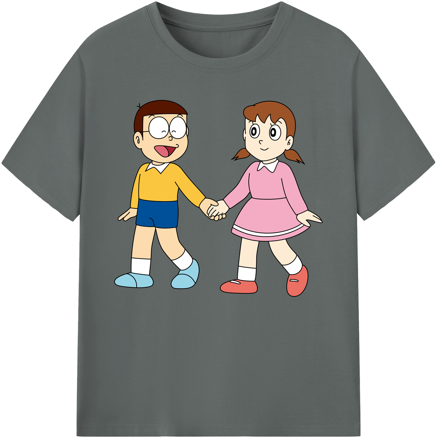 （画像用） ドラえもん 野比 のび太 Doraemon Nobita Nobi 綿100％ メンズ半袖Tシャツ｜肌触りやわらか＆通気性